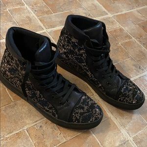 Steve Madden Riot BLING high top sneakers size 12